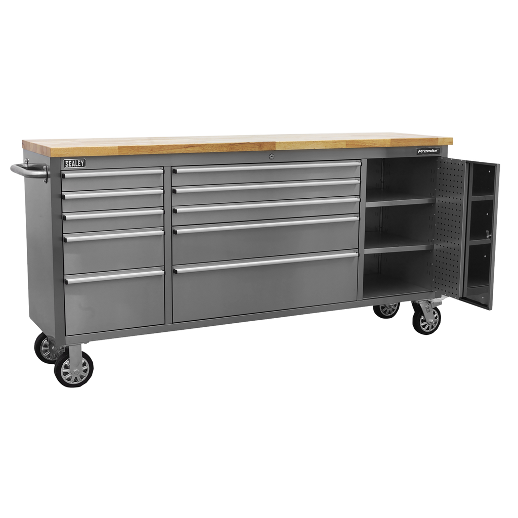 Mobile Stainless Steel Tool Cabinet & Cupboard 10 Drawer AP7210SS