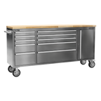 Mobile Stainless Steel Tool Cabinet & Cupboard 10 Drawer AP7210SS