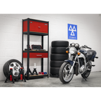 Shelving Unit 4-Tier with Cupboard & Drawer 150kg Capacity Per Level AP830R