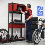 Shelving Unit 4-Tier with Cupboard & Drawer 150kg Capacity Per Level AP830R