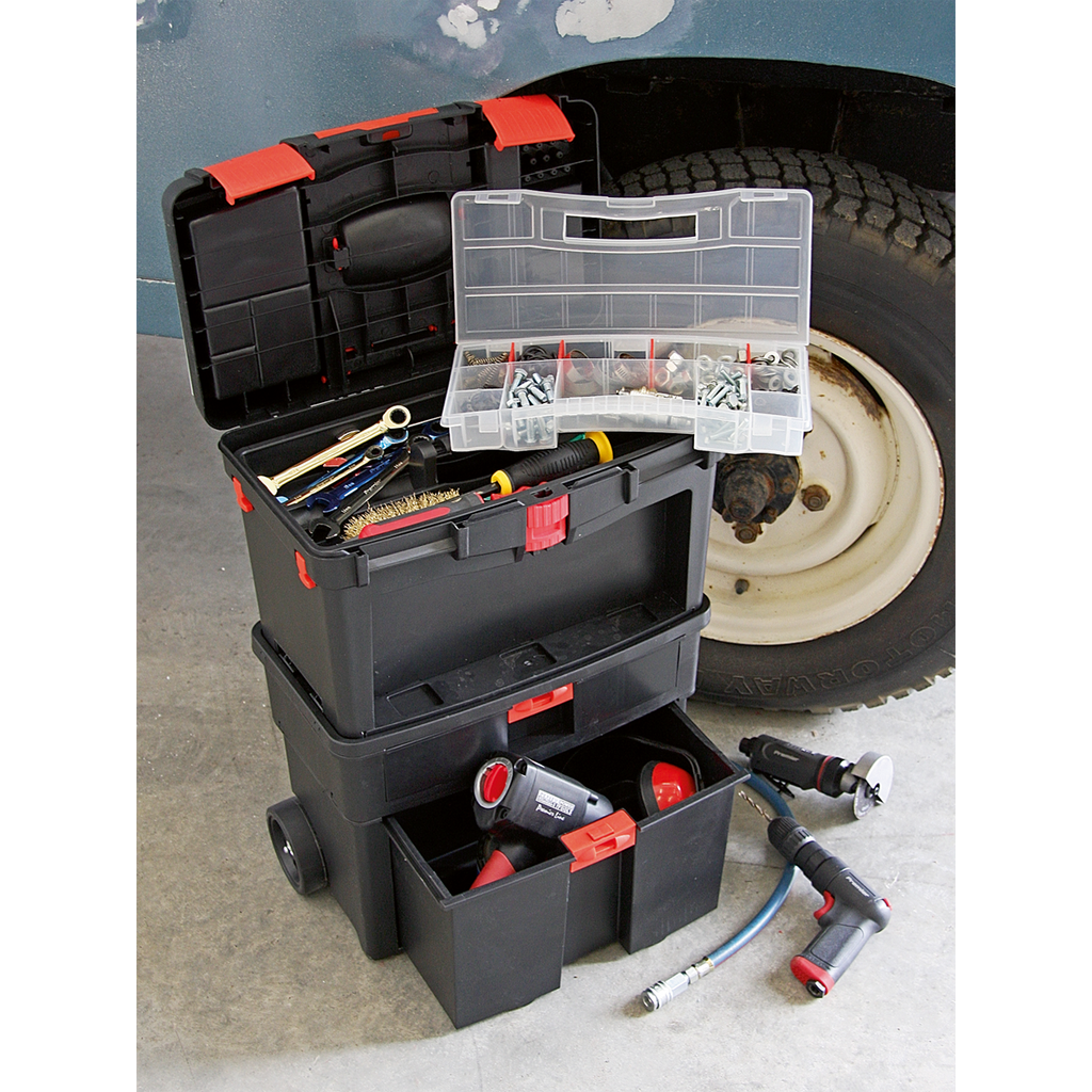 Mobile Toolbox with Tote Tray & Removable Assortment Box AP850