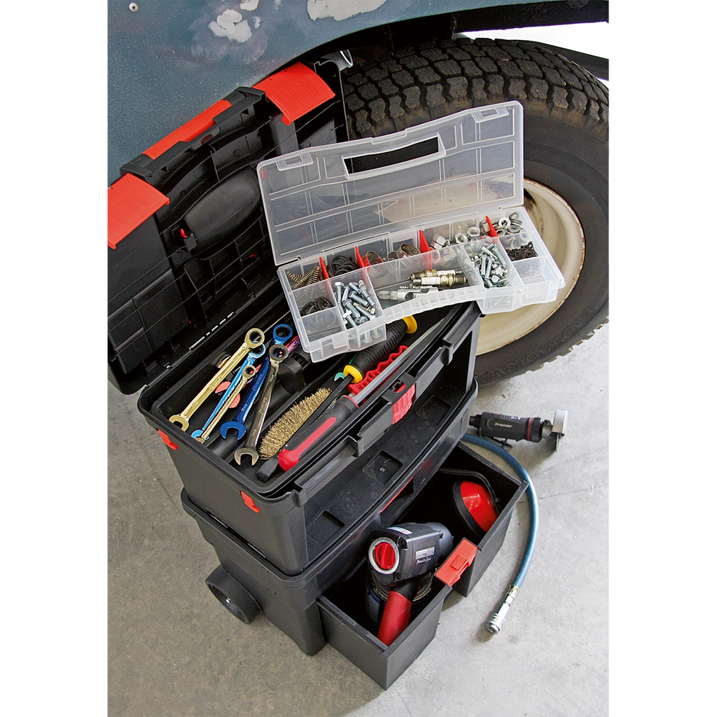 Mobile Toolbox with Tote Tray & Removable Assortment Box AP850