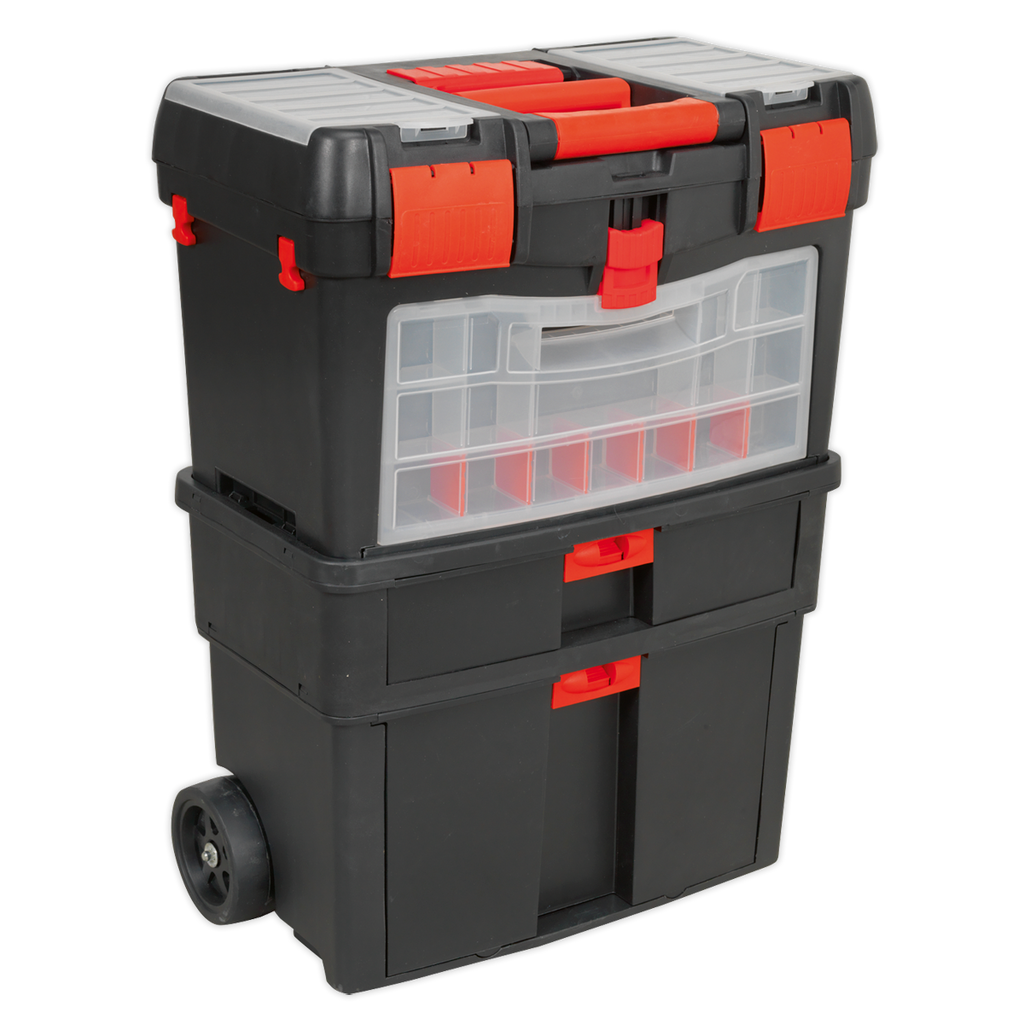 Mobile Toolbox with Tote Tray & Removable Assortment Box AP850