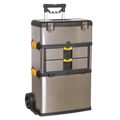 Mobile Stainless Steel/Composite Toolbox with 3 Compartments AP855