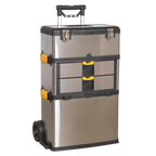 Mobile Stainless Steel/Composite Toolbox with 3 Compartments AP855