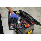 Mobile Stainless Steel/Composite Toolbox with 3 Compartments AP855