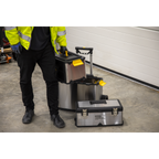 Mobile Stainless Steel/Composite Toolbox with 3 Compartments AP855