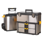 Mobile Stainless Steel/Composite Toolbox with 3 Compartments AP855