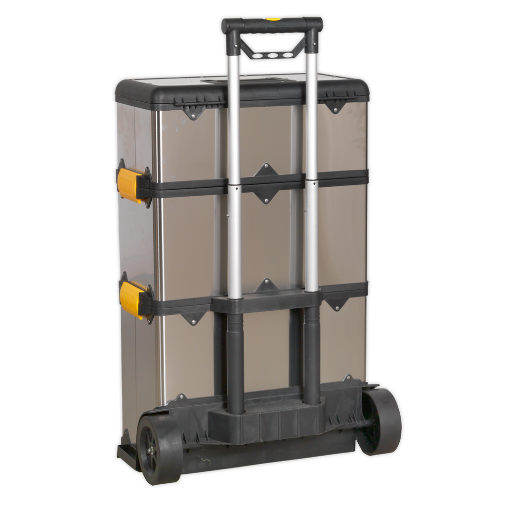 Mobile Stainless Steel/Composite Toolbox with 3 Compartments AP855