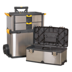 Mobile Stainless Steel/Composite Toolbox with 3 Compartments AP855
