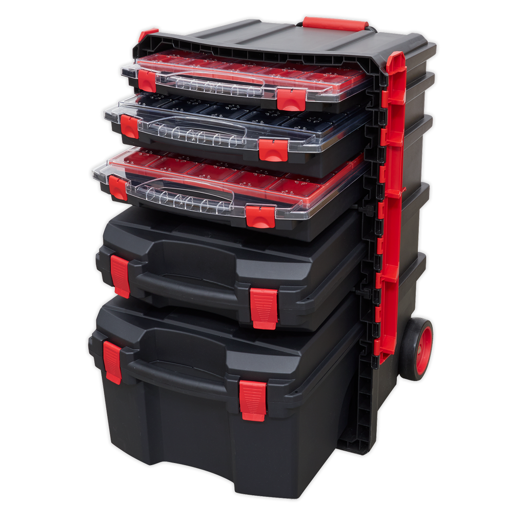Professional Mobile Toolbox with 5 Removable Storage Cases AP860