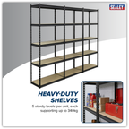 Racking Unit with 5 Shelves 340kg Capacity Per Level - Set of 3 AP900RCOMBO1