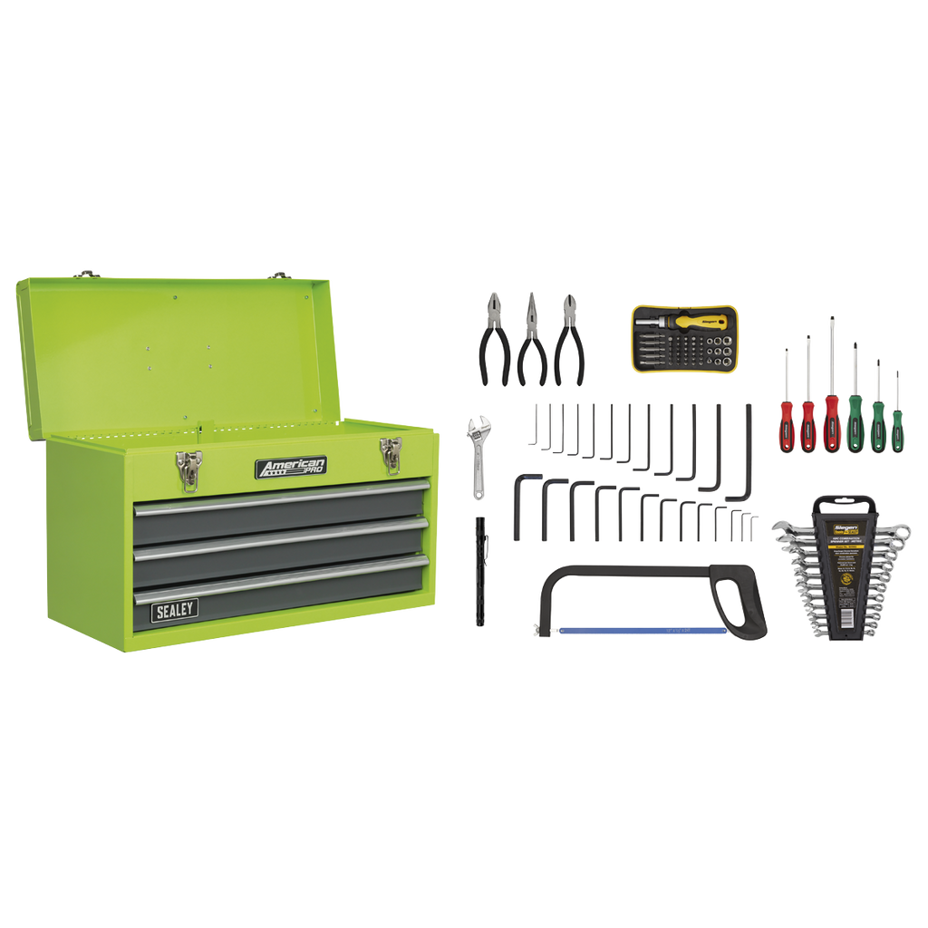 Tool Chest 3 Drawer with 93pc Tool Kit AP9243BBHVCOM