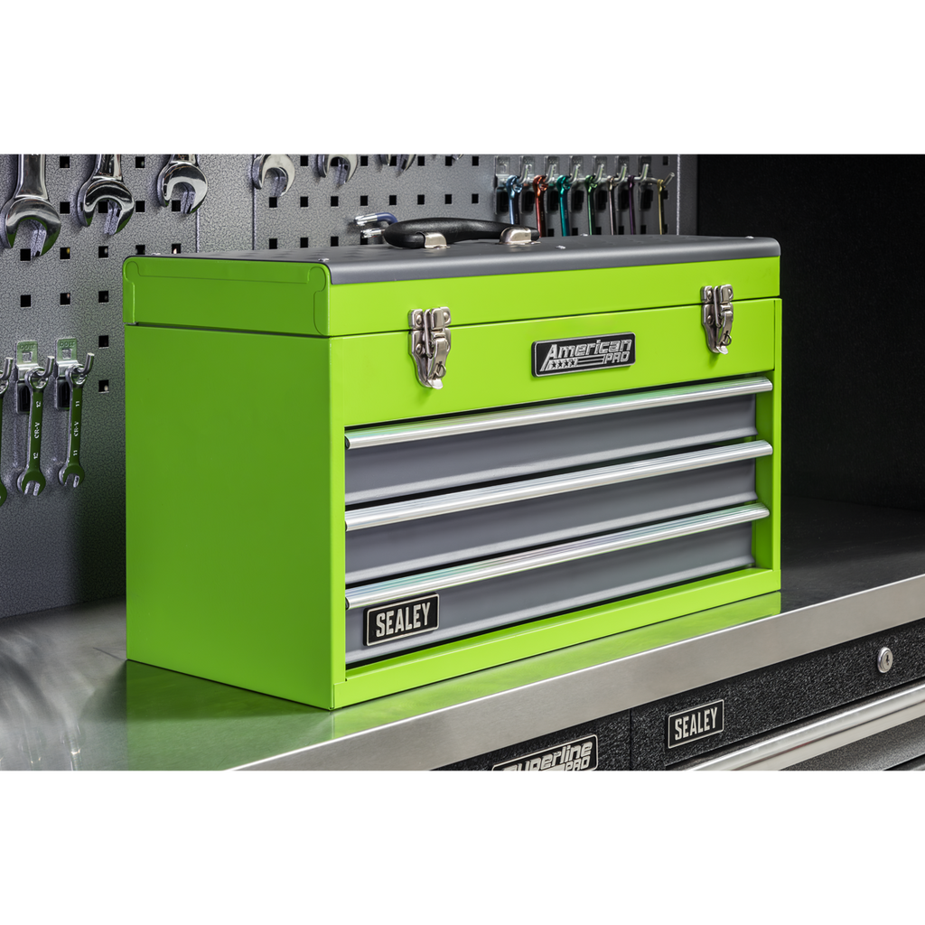 Tool Chest 3 Drawer - Green/Grey AP9243BBHV