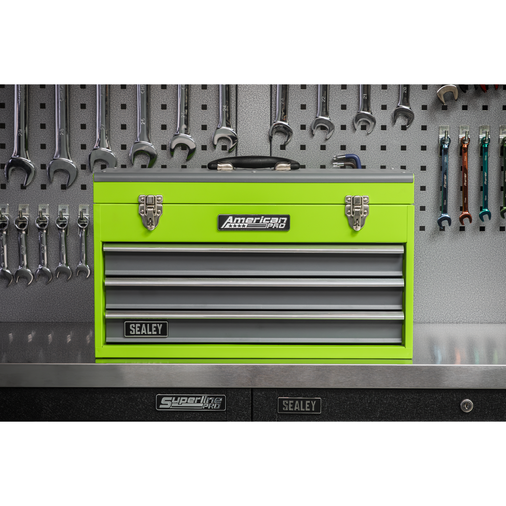 Tool Chest 3 Drawer - Green/Grey AP9243BBHV