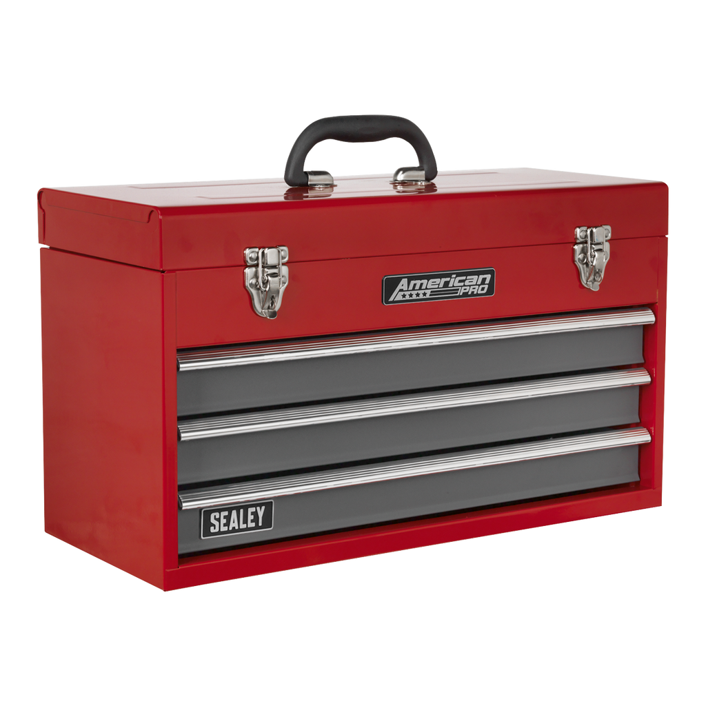 Tool Chest 3 Drawer - Red/Grey AP9243BB