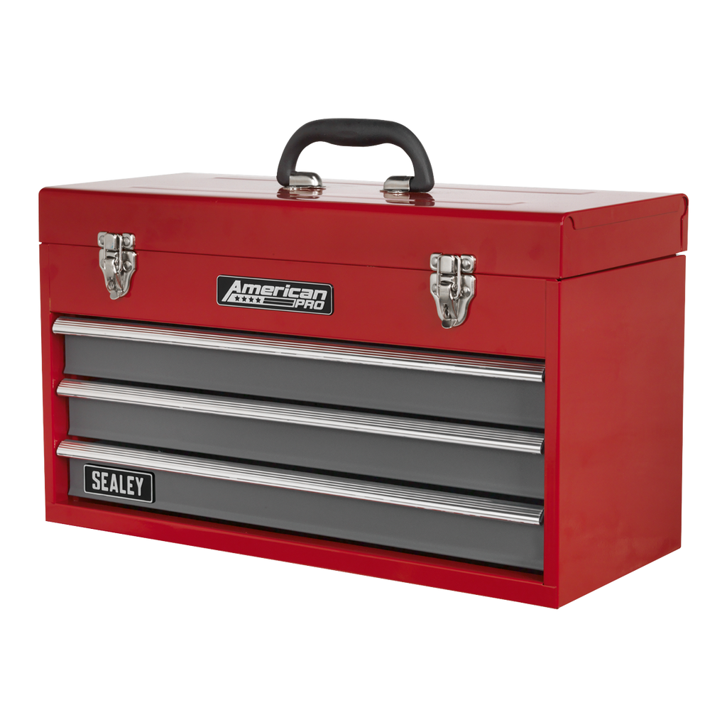 Tool Chest 3 Drawer - Red/Grey AP9243BB