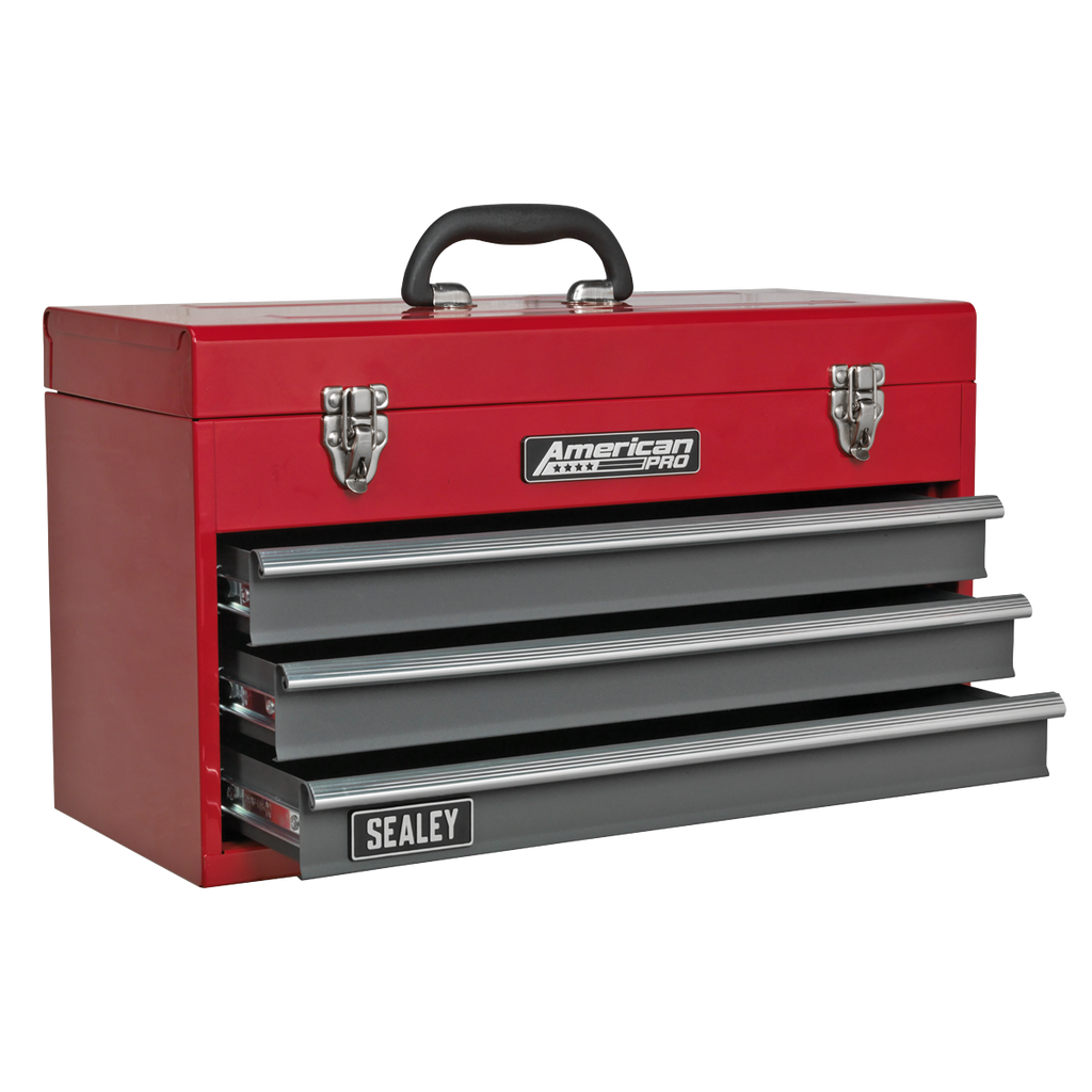 Tool Chest 3 Drawer - Red/Grey AP9243BB