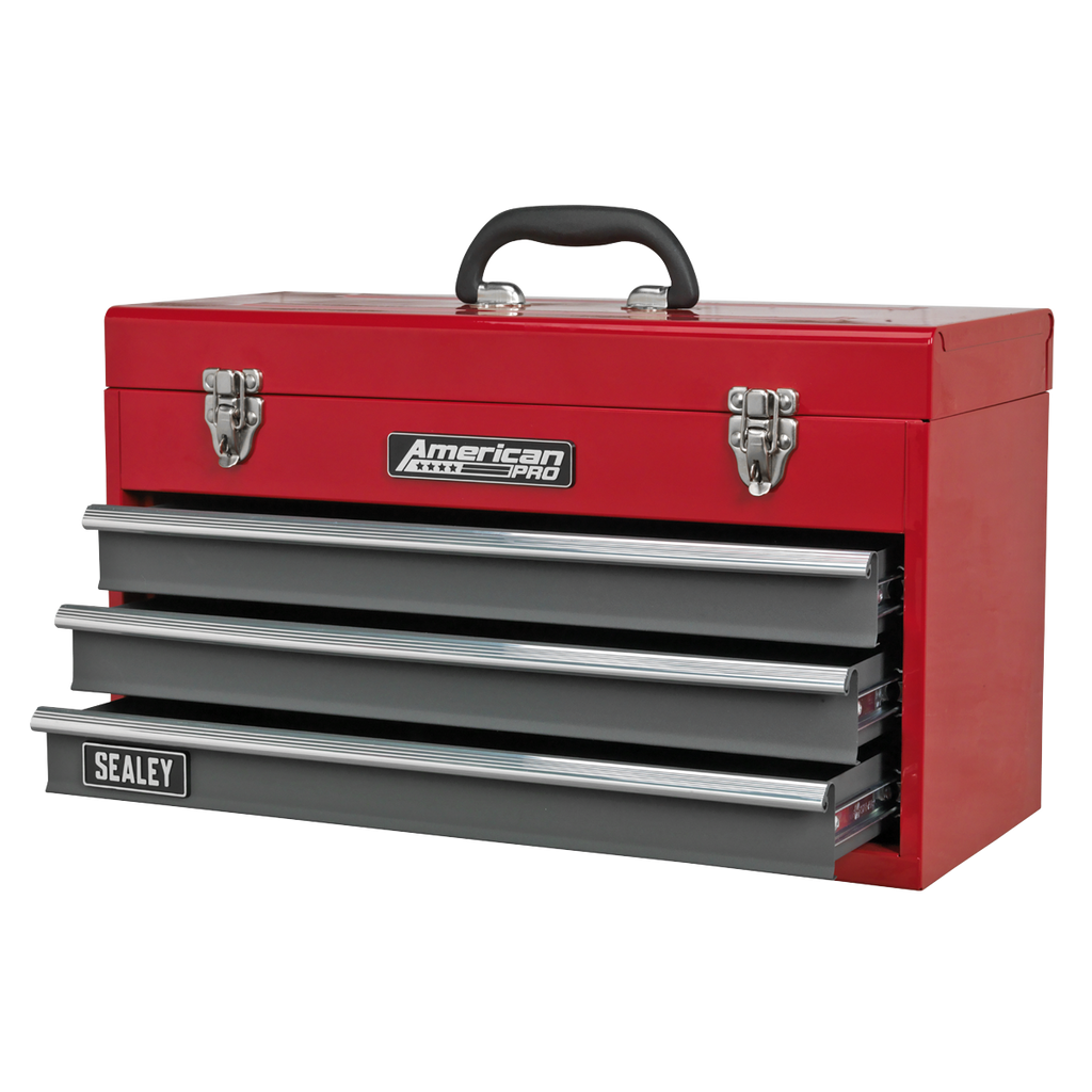 Tool Chest 3 Drawer - Red/Grey AP9243BB
