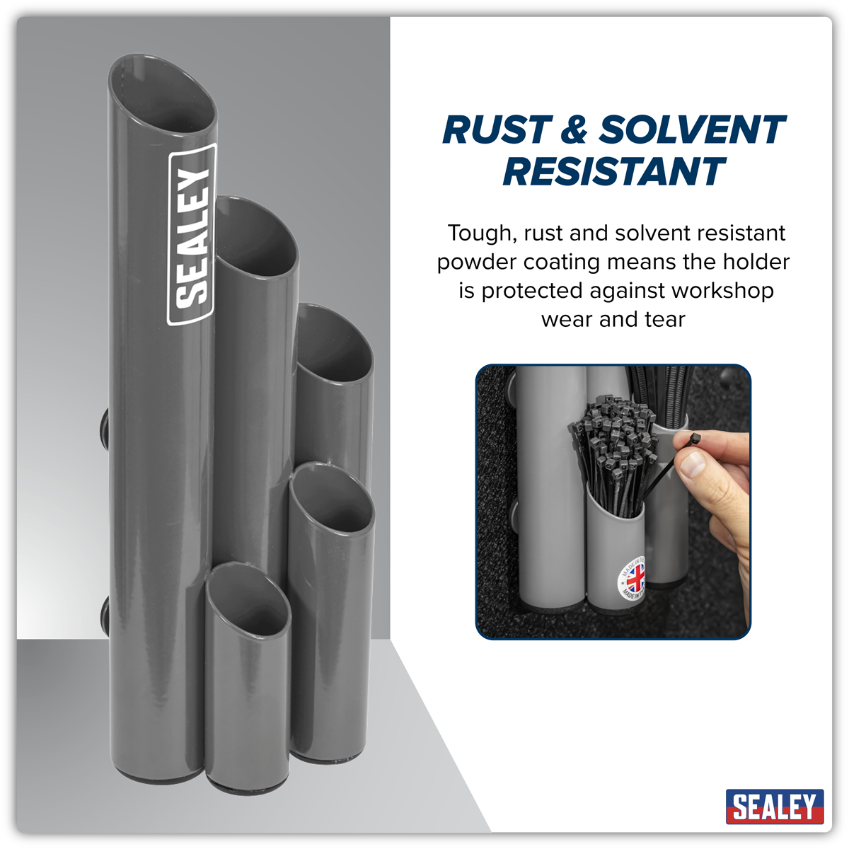 Large Magnetic Cable Tie Holder - Grey APCTHGXL