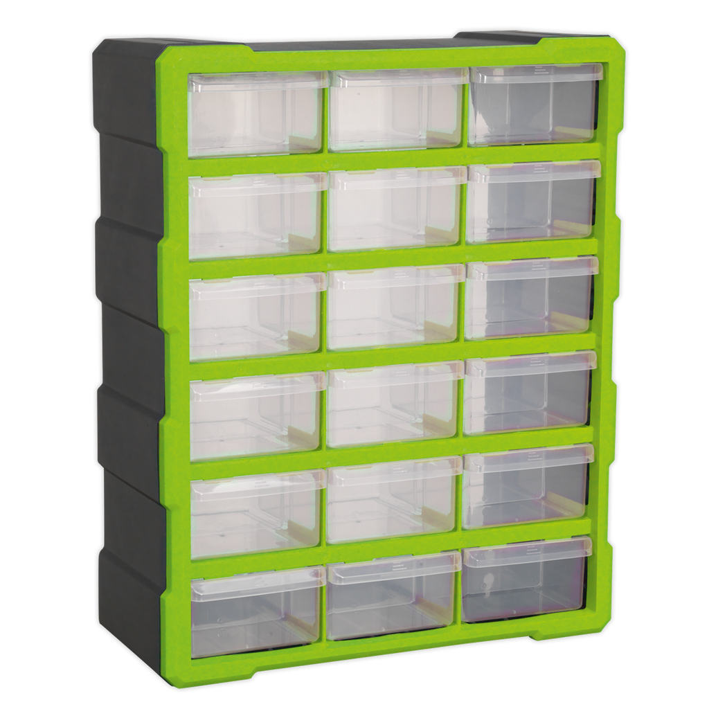 Cabinet Box 18 Drawer - Green/Black APDC18HV