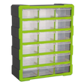 Cabinet Box 18 Drawer - Green/Black APDC18HV
