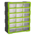Cabinet Box 18 Drawer - Green/Black APDC18HV