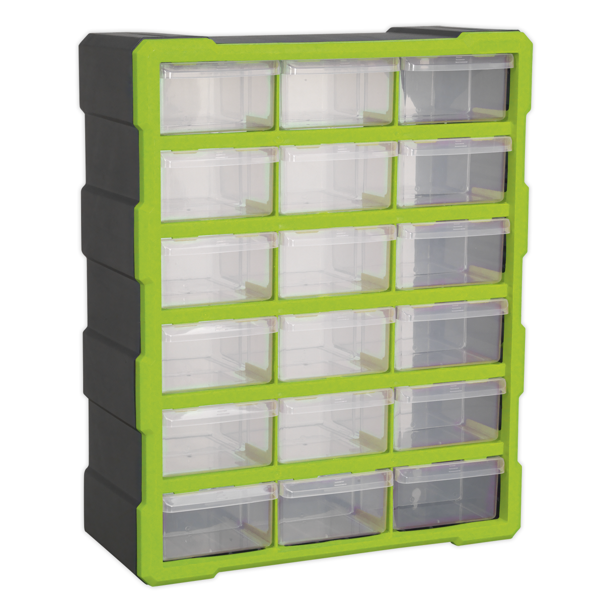 Cabinet Box 18 Drawer - Green/Black APDC18HV