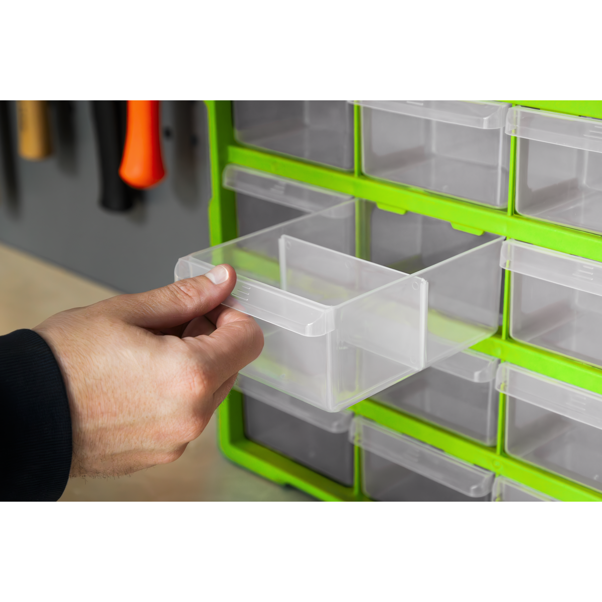 Cabinet Box 18 Drawer - Green/Black APDC18HV