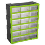 Cabinet Box 18 Drawer - Green/Black APDC18HV