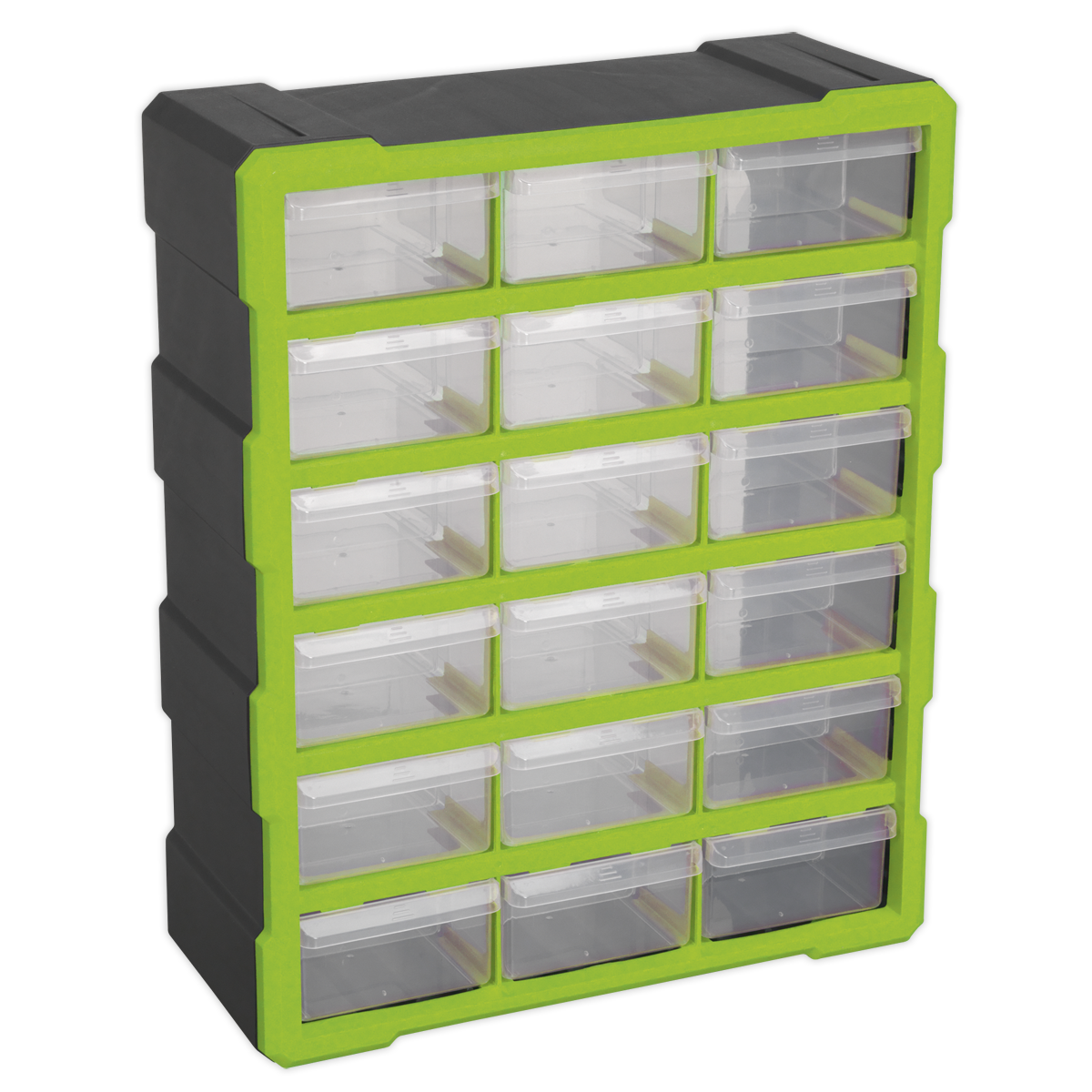 Cabinet Box 18 Drawer - Green/Black APDC18HV
