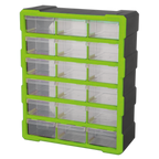 Cabinet Box 18 Drawer - Green/Black APDC18HV