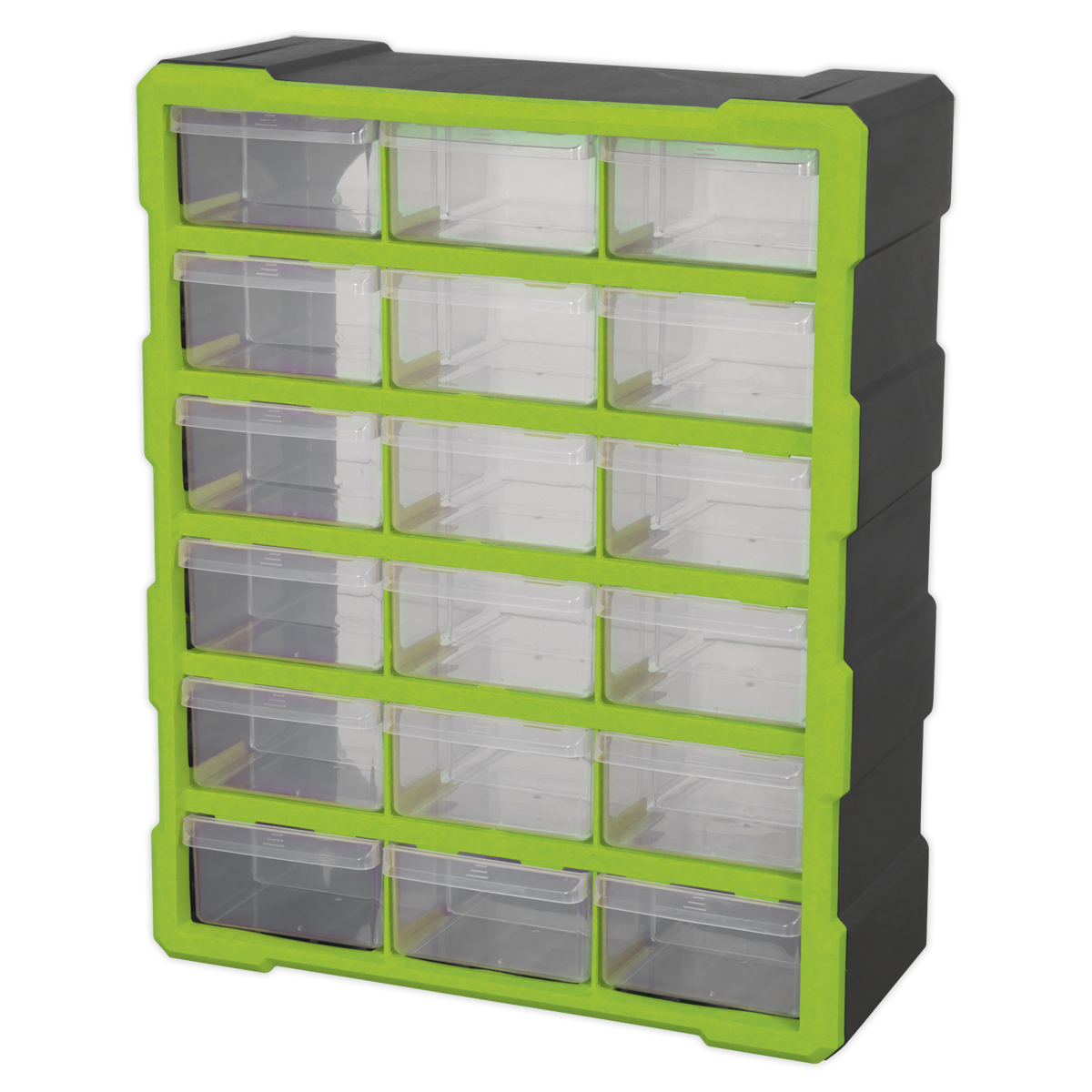 Cabinet Box 18 Drawer - Green/Black APDC18HV