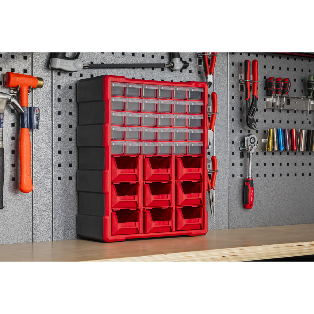Cabinet Box 39 Drawer - Red/Black APDC39R