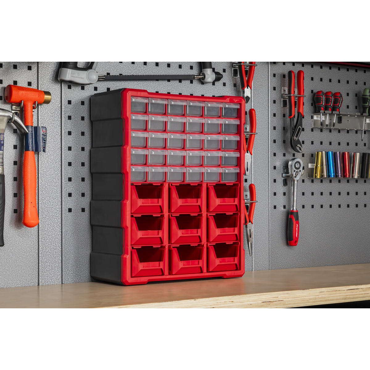 Cabinet Box 39 Drawer - Red/Black APDC39R