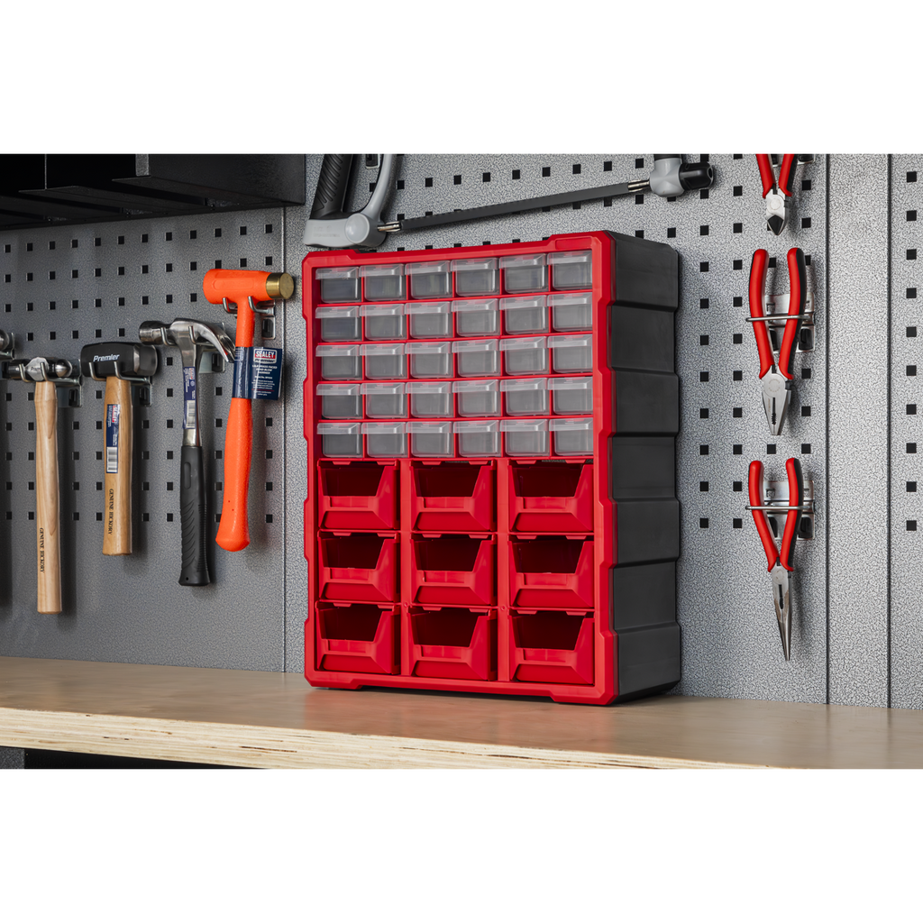 Cabinet Box 39 Drawer - Red/Black APDC39R