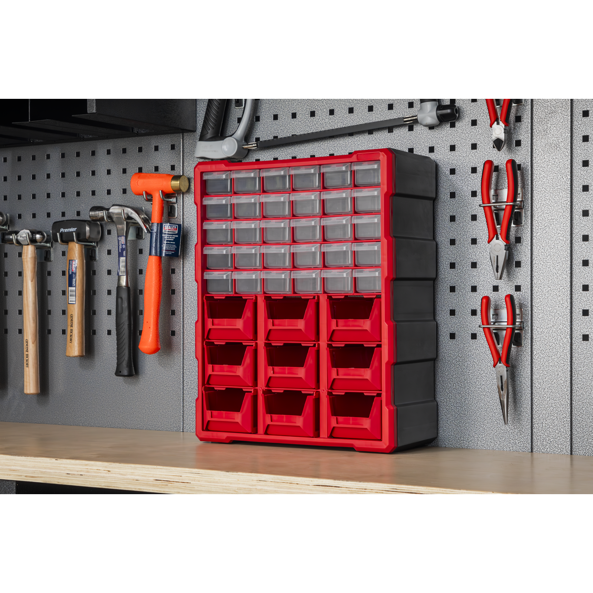 Cabinet Box 39 Drawer - Red/Black APDC39R