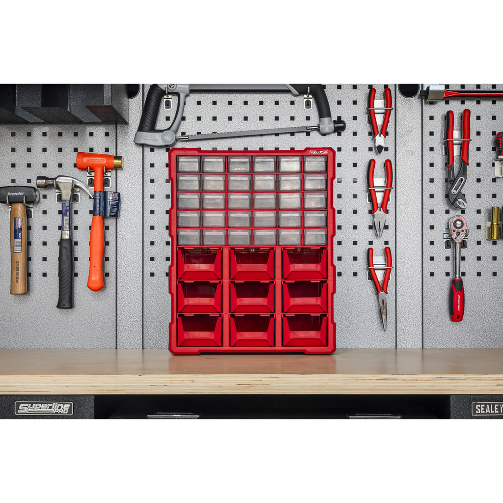 Cabinet Box 39 Drawer - Red/Black APDC39R