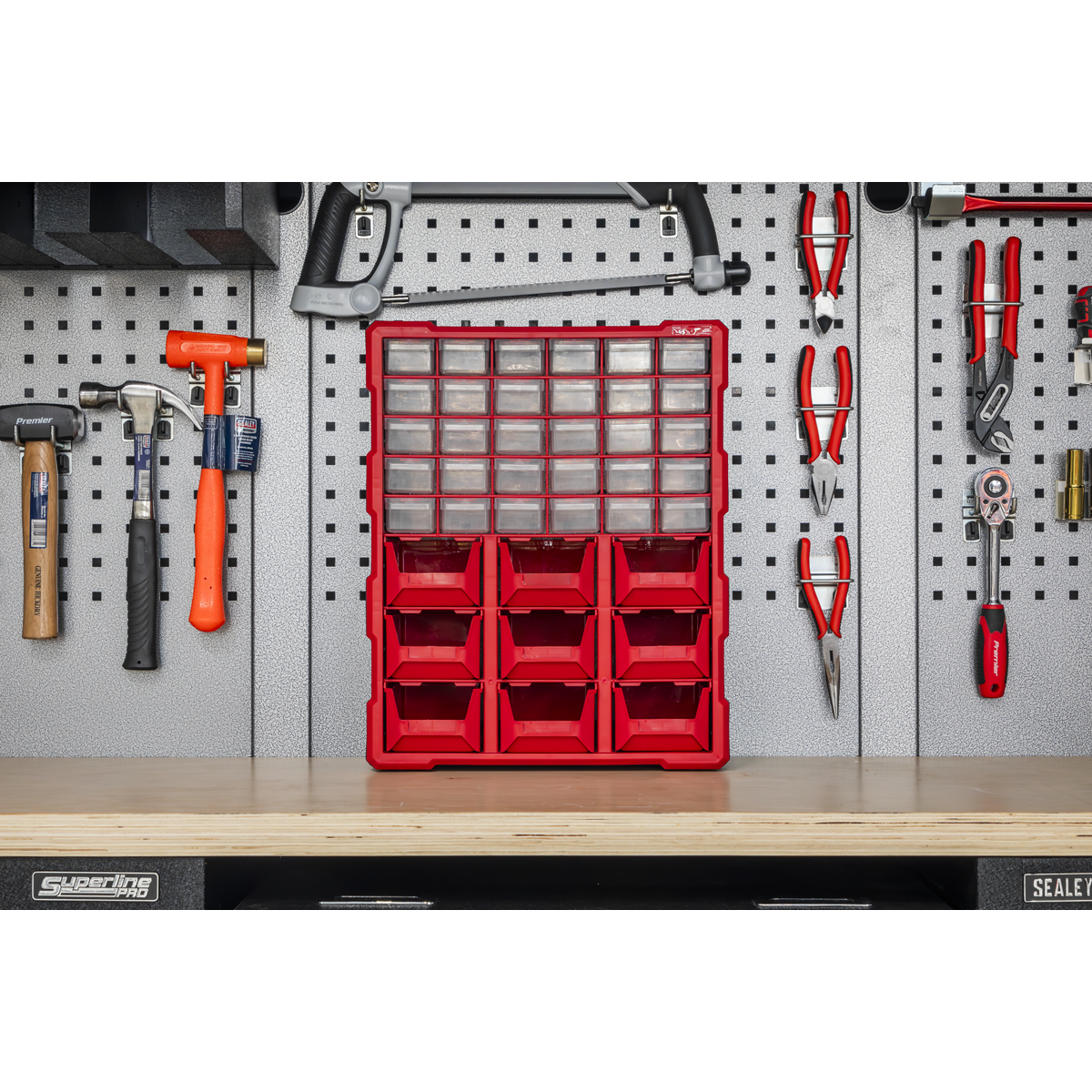 Cabinet Box 39 Drawer - Red/Black APDC39R