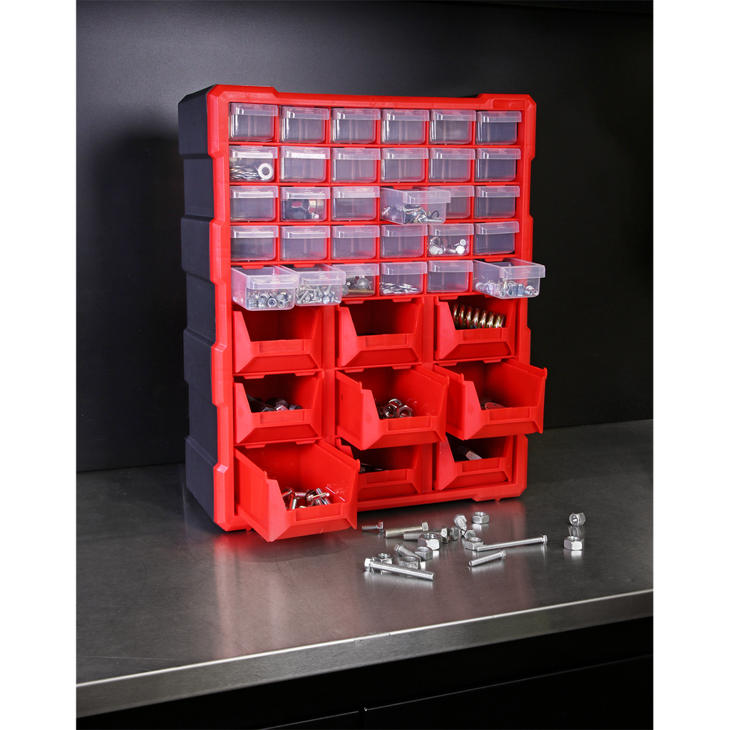 Cabinet Box 39 Drawer - Red/Black APDC39R