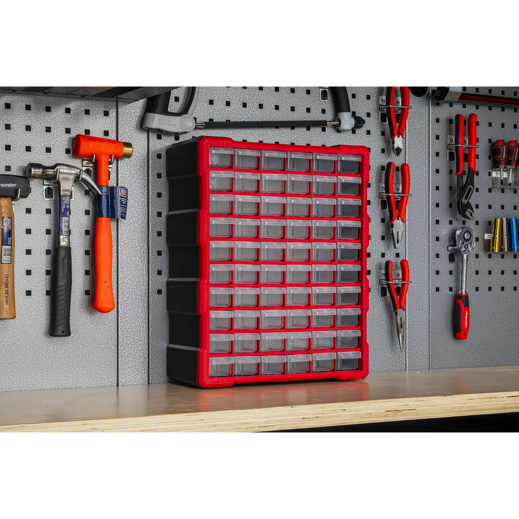 Cabinet Box 60 Drawer - Red/Black APDC60R