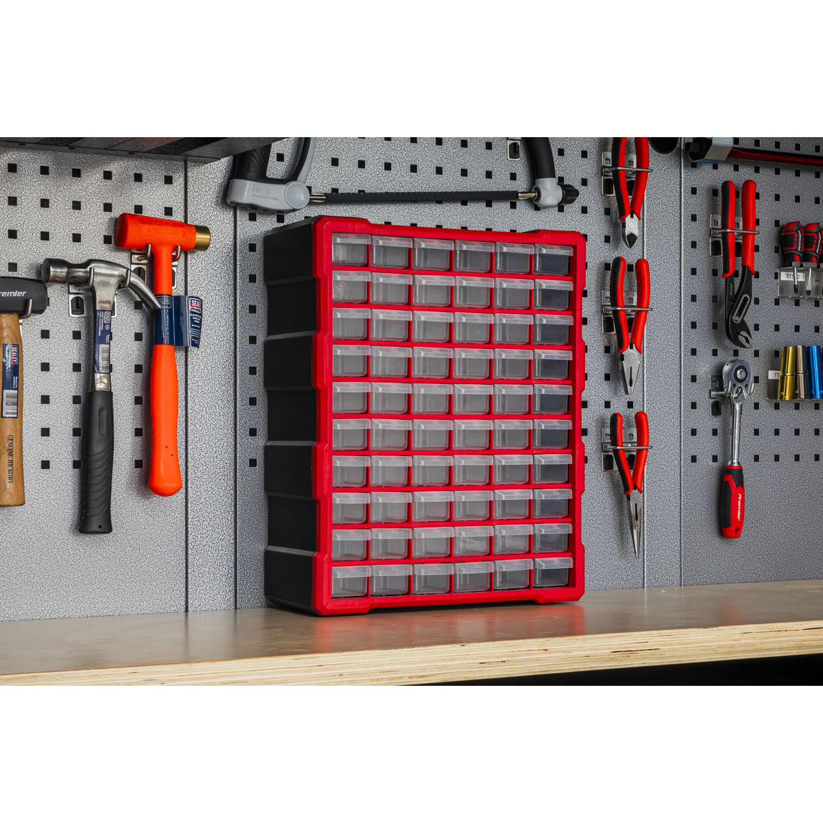 Cabinet Box 60 Drawer - Red/Black APDC60R