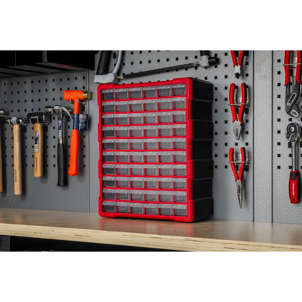 Cabinet Box 60 Drawer - Red/Black APDC60R