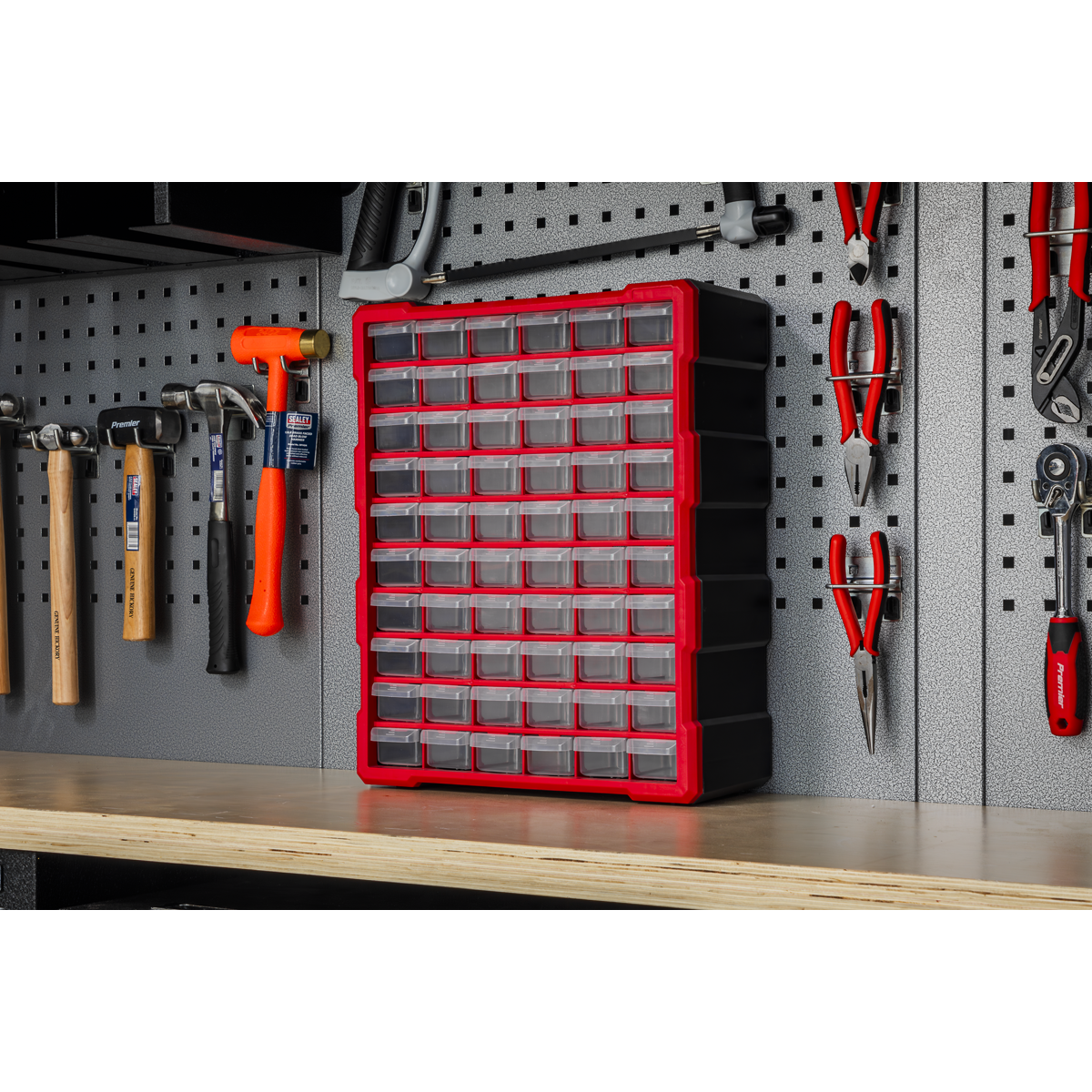 Cabinet Box 60 Drawer - Red/Black APDC60R