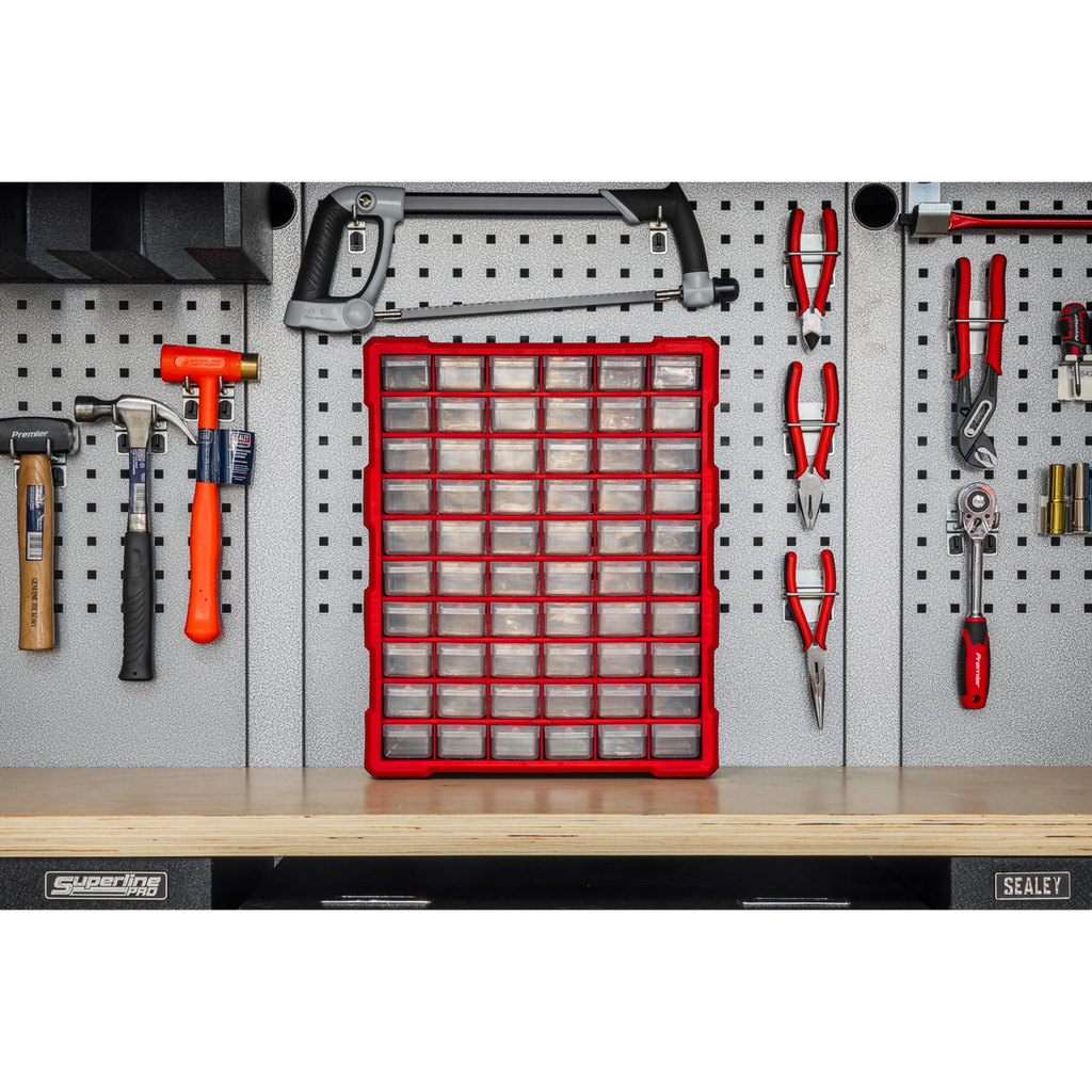 Cabinet Box 60 Drawer - Red/Black APDC60R