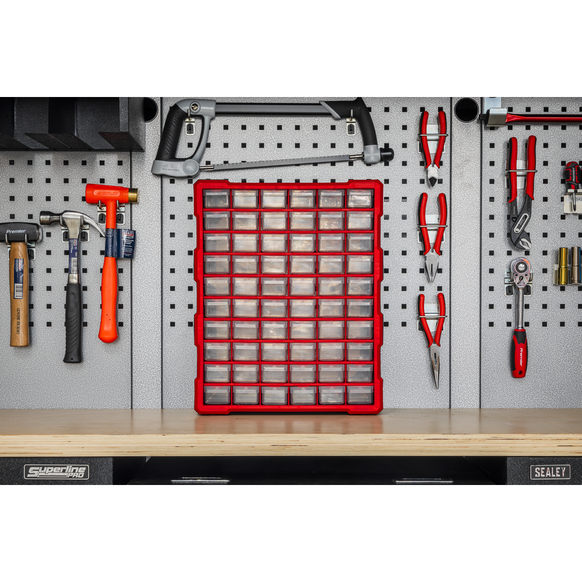 Cabinet Box 60 Drawer - Red/Black APDC60R