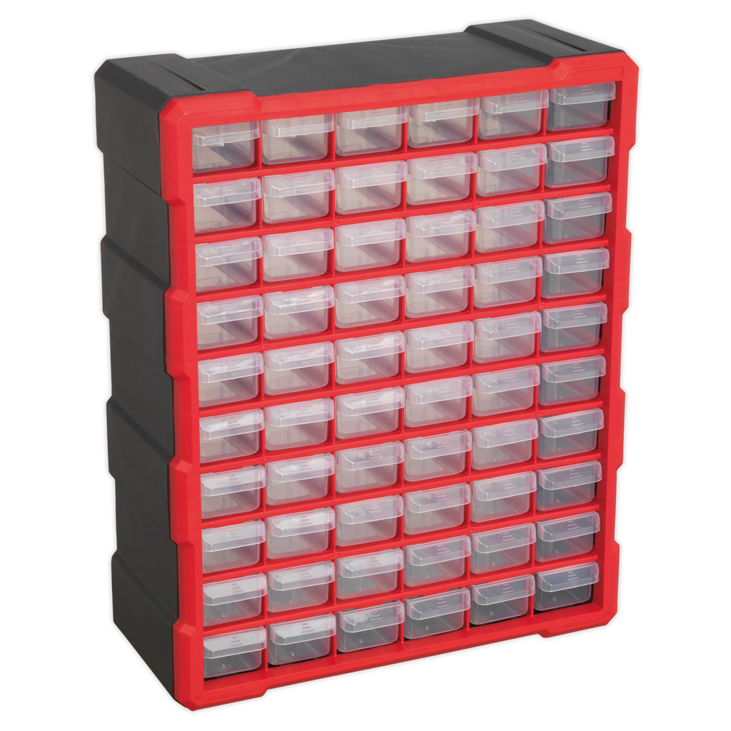 Cabinet Box 60 Drawer - Red/Black APDC60R