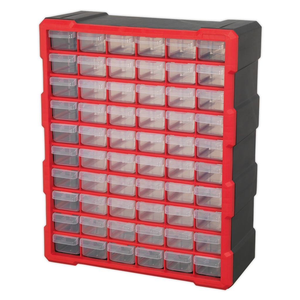 Cabinet Box 60 Drawer - Red/Black APDC60R