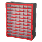 Cabinet Box 60 Drawer - Red/Black APDC60R