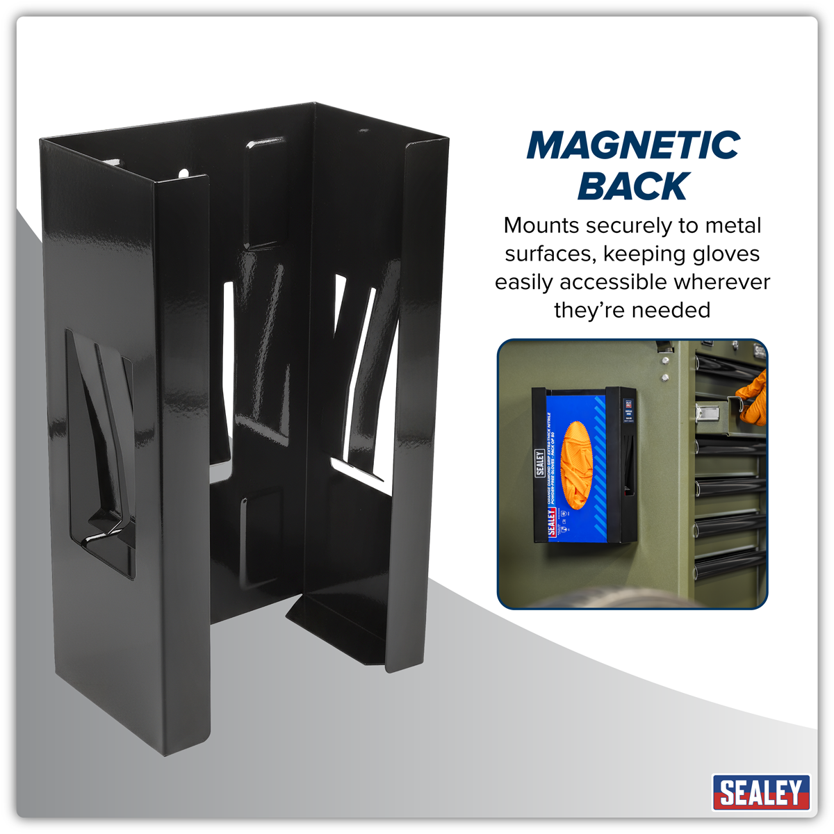 Magnetic Glove Dispenser - Black APGDB